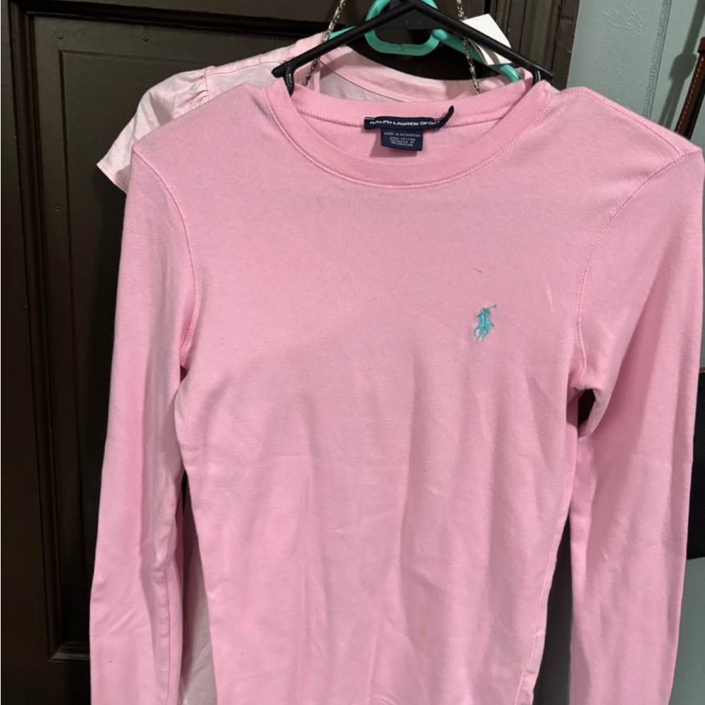 Ralph Lauren Sport Light Pink Long Sleeve Crew Tee